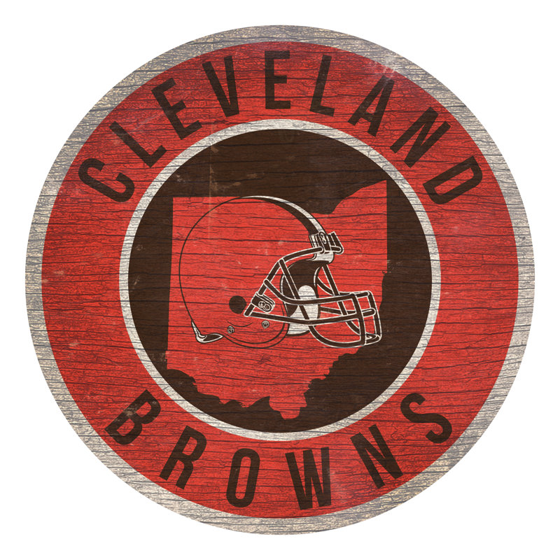 NFL, print on wood, Browns de Cleveland