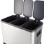 Ajavian Steel Step On and Odour Seal Recycling Bin-1255839469-1255839470