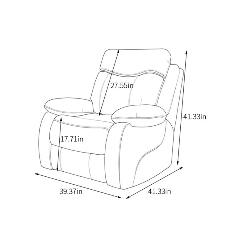 Fauteuil inclinable pivotant en similicuir Sunvir, Ivoire