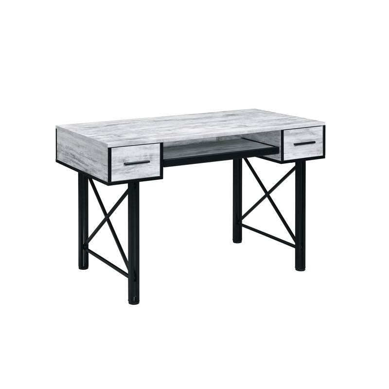 Antique White Finish Computer Desk