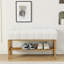 Banc de rangement rembourré Modern Linen