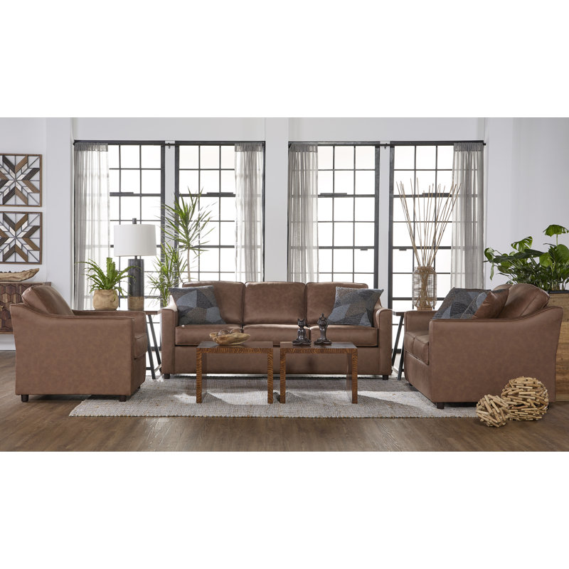 Causeuse rembourrée 58 po avec coussins Terrazzo, Perle noisette