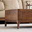 Solid wood granite slab sliding coffee table