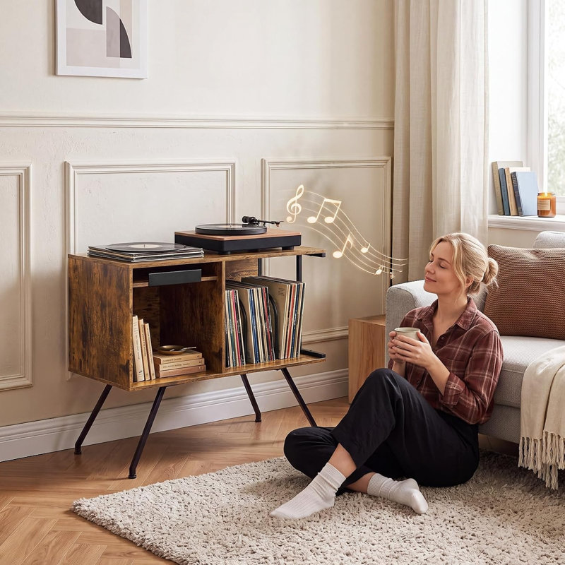 67.8 cm H Multimedia Storage, Brown