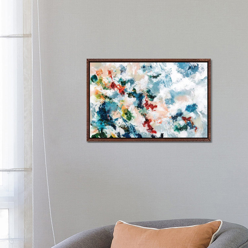 Meltemi by Cristina Dalla Valentina - Painting on Canvas, Classic Brown Wood Framed, 66.04 cm H x 45.72 cm W