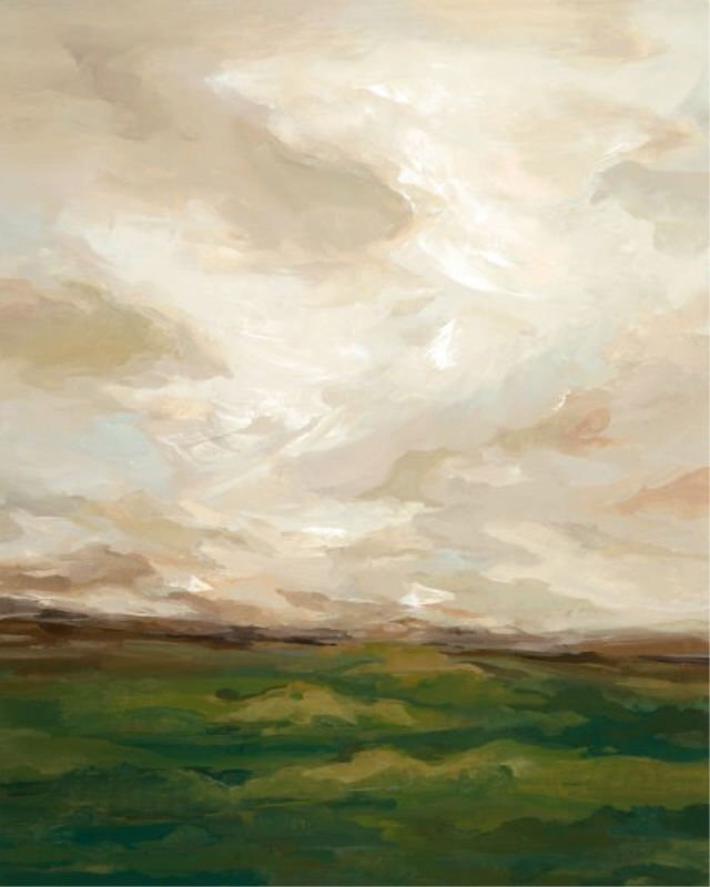 Before Rain Painting by Sara Brown, Glass Coat, 45" H x 36" W