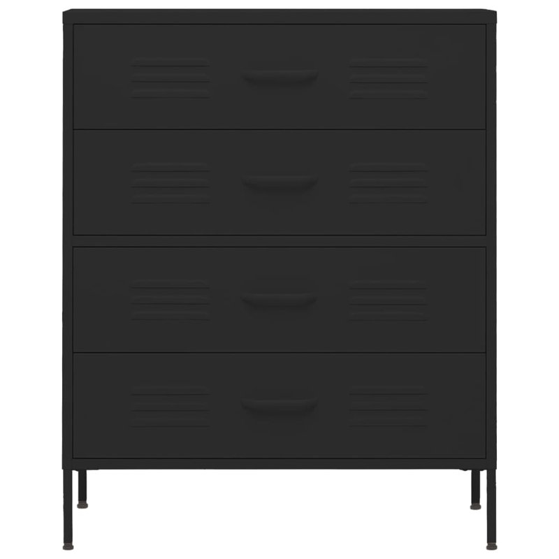 Robinne 80cm W 4 - Drawer Chest of Drawers, Black
