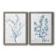 "Antique Botanical In Blue VII", ensemble de 2 peintures sur toile encadrées-1089950153-1089950144