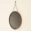 Arasa Antique Copper Hanging Chain Wall Mirror-111446284-111446283