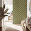 Deco Lily - Olive Wallpaper