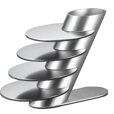 Stainless Steel Round 1 Piece Coaster Set With Holder
