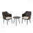3-Piece Chat Set Outdoor Patio Furniture
