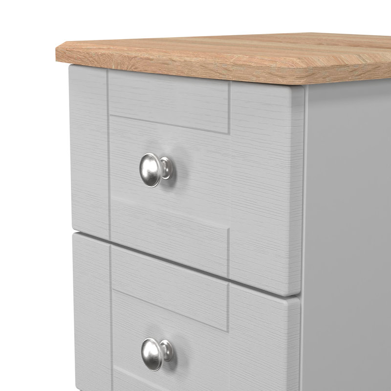 Ondrasek 40cm W Manufactured Wood Bedside Table, Grey