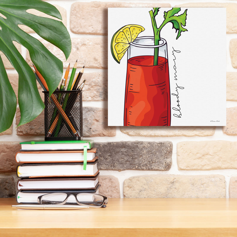  «Bloody Mary» par Susan Ball, art mural sur toile, 12 po x 12 po, H 12 po x l 12 po