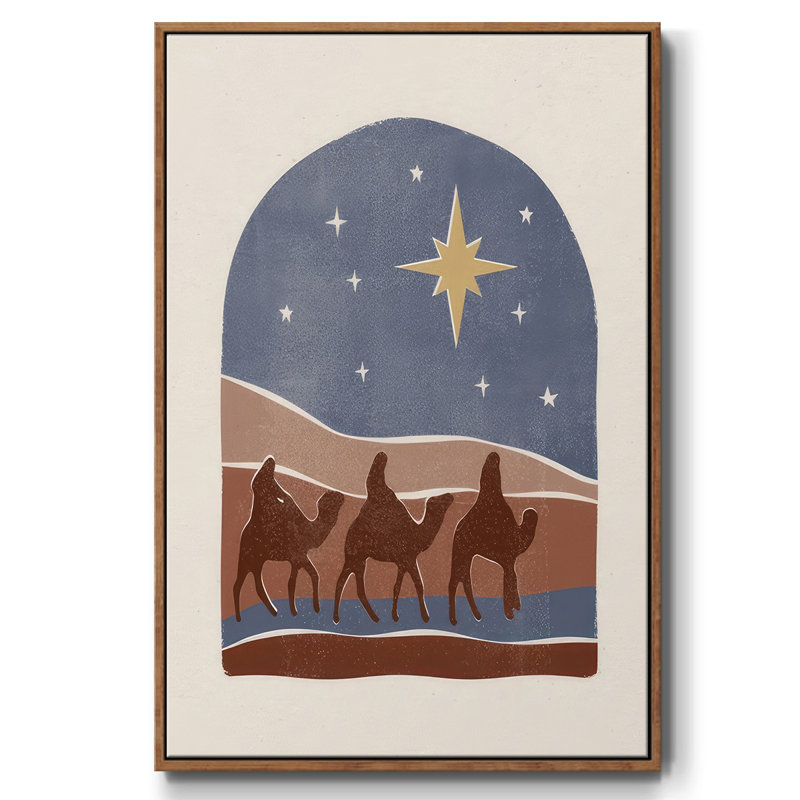 Boho Nativité II, H 37 po x l 25 po x P 1,5 po, Noyer