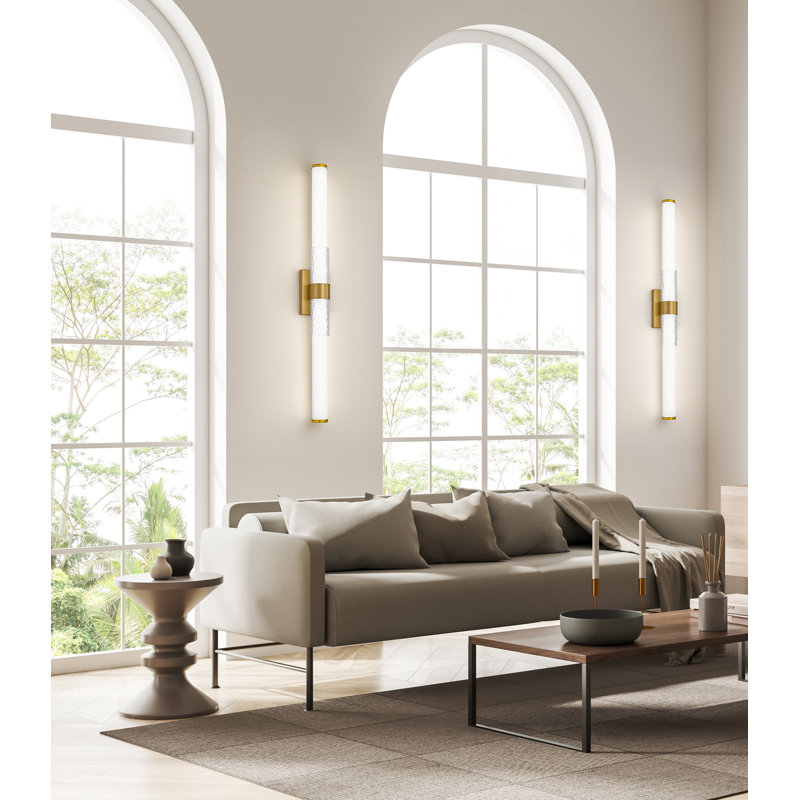 Meuble-lavabo 1 lumière Atchley, Doré, H 4,75 po x l 40 po x P 4 po