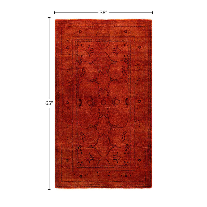 Tapis orange sur mesure 3 pi 2 po x 5 pi 5 po Overyed
