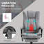 Fauteuil de massage inclinable à haut dossier pour bureau en polyester gris froid avec fonction de vibration-503331333