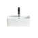 Modern Ceramic Square Vessel Bathroom Sink with Overflow
