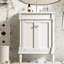 Meuble-lavabo 24 po avec lavabo supérieur, meuble de rangement moderne à 2 niveaux, meuble-lavabo simple, grandes tablettes de rangement, meuble-lavabo-344562898