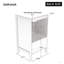 Meuble-lavabo de 20 po avec lavabo, armoire de salle de bain avec porte, tablette de porte et patins réglables, tiroir