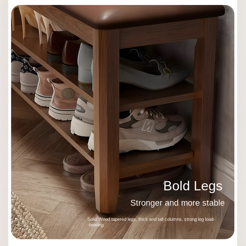 Banc à chaussures rembourré pour le vestibule, siège rembourré pour un changement de chaussures confortable, tabouret à chaussures robuste pour le couloir ou le salon