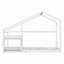 Lit simple en bois avec tablette