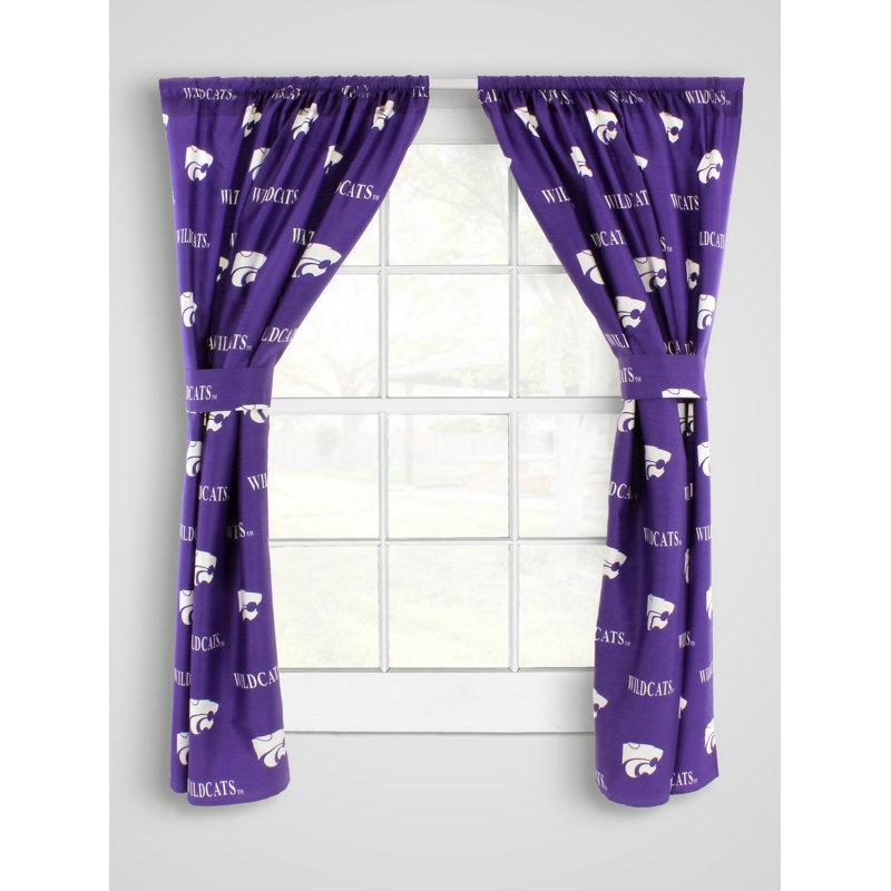 NCAA Semi Sheer Curtain Pair, 42" W x 63" L