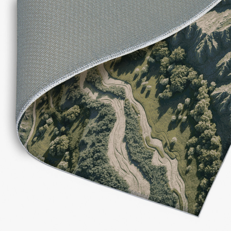 Tapis intérieur et extérieur gris Nature, Rectangulaire 2 pi x 3 pi
