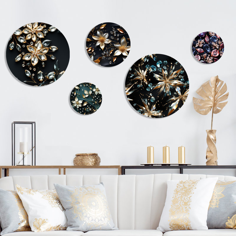 Ensemble de 5 lustres en cristal Elegance