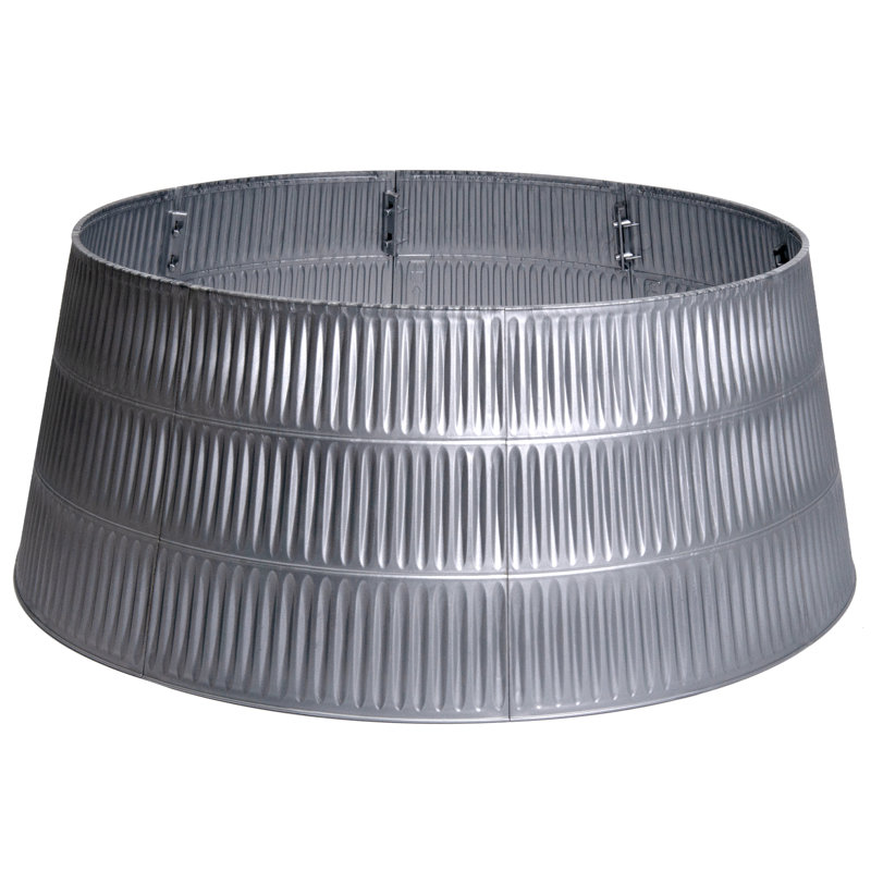Solid Color Plastic Tree Collar, Silver