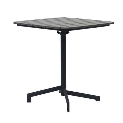 Table d'extérieur Yossif en naturel avec colonne et base en noir