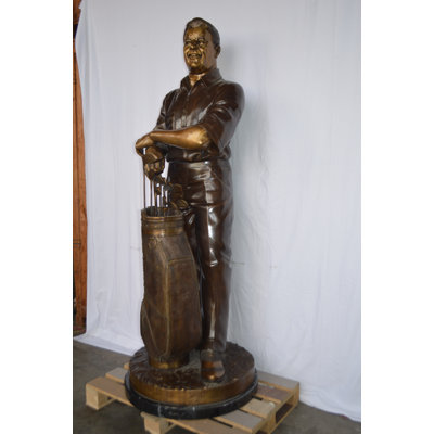 Golfer Ken Venturi Giant Bronze Statue -  Size: 32"L x 30"W x 80"H.