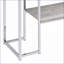Chêne naturel Table basse chromée industrielle pour le salon, peu encombrante avec tablette ouverte