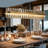Josse 1 - Light Gold Crystal Kitchen Island Linear LED Pendant