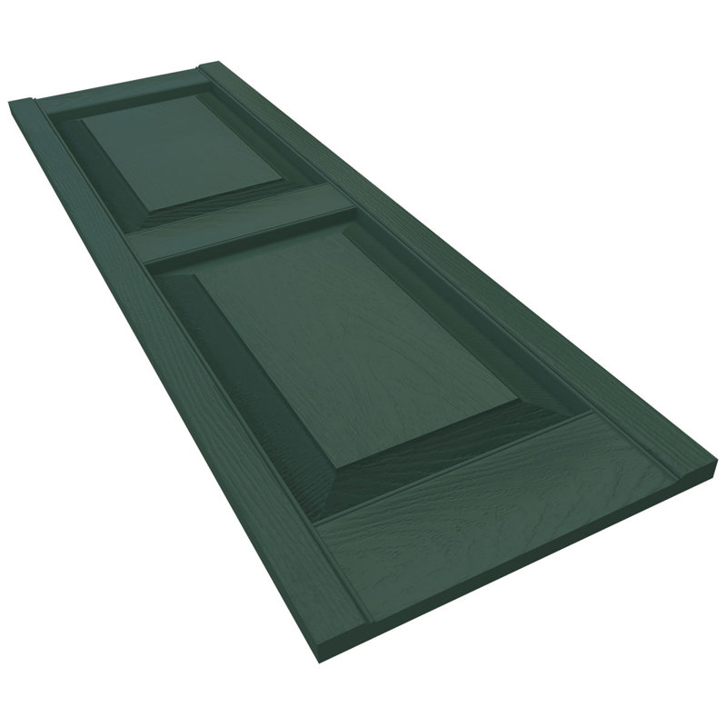 Builders Edge, panneaux sur mesure, volets surélevés, avec persiennes, Vert forêt, 70", 12 po