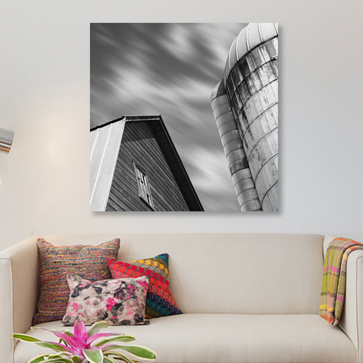 «Barn & Silo», impression sur toile, H 12 po x l 12 po x P 0,75 po, Pas de tapis, Toile tendue