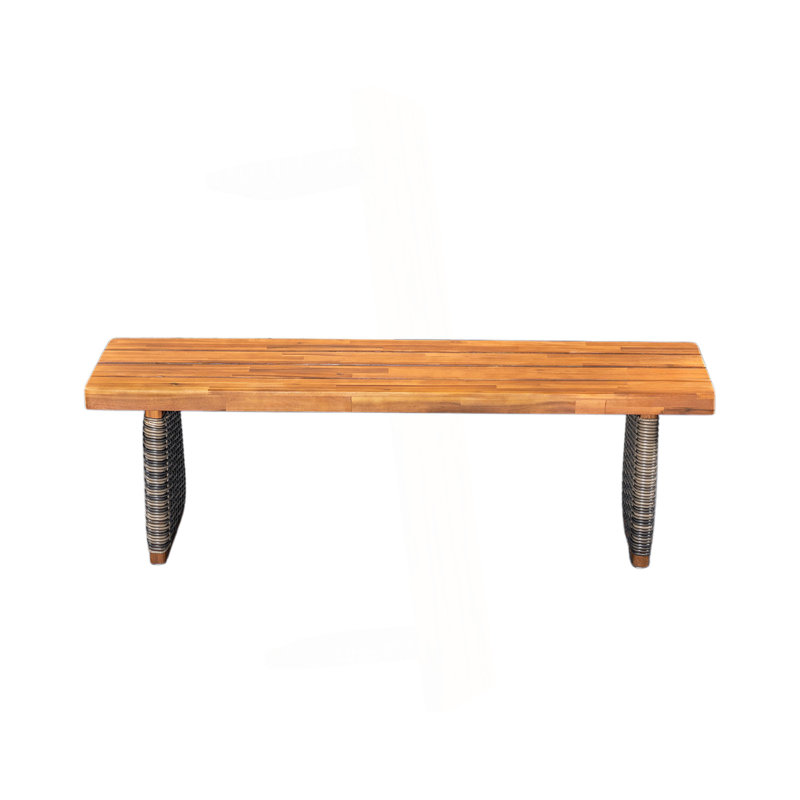Banc d'extérieur en bois d'acacia 1Pcs, Gris / teck