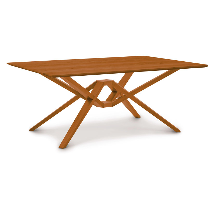 Exeter 48" Fixed Solid Wood Dining Table, 72" L x 48" W, Autumn Cherry