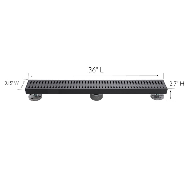 Matte Black Stainless Steel 36" Linear Shower Drain