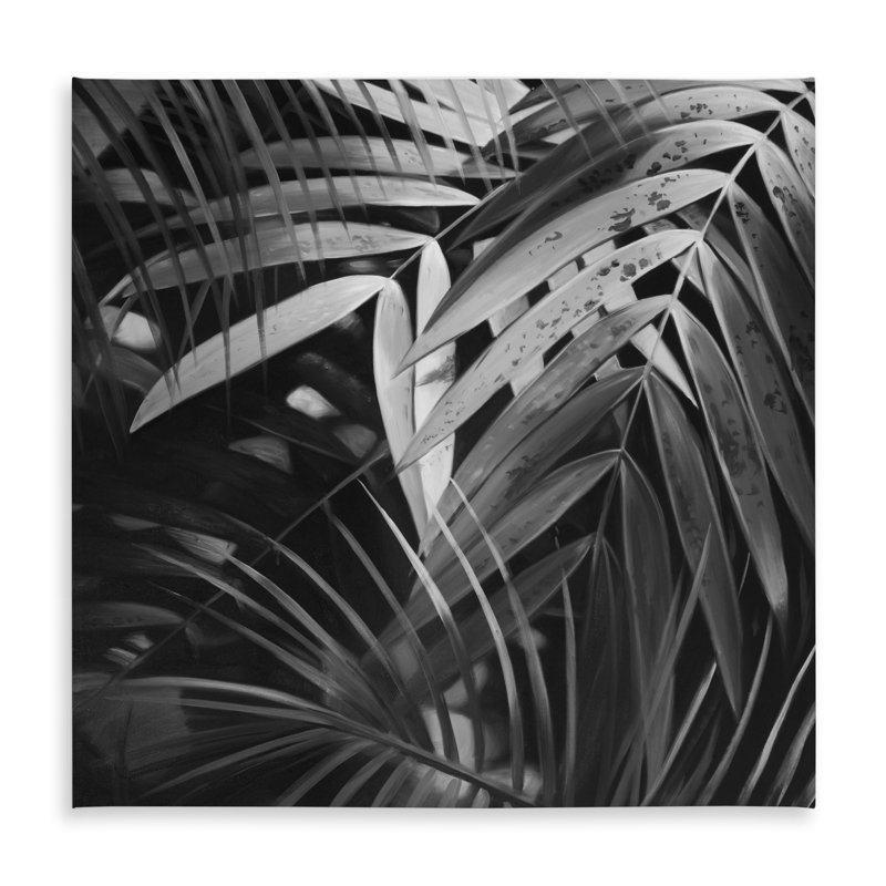 Monochrome Tropicals Leaves Tablecloth | Indoor/Outdoor Decor