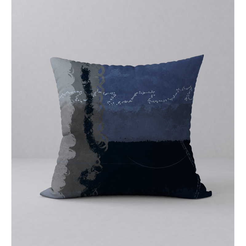 Coussin décoratif abstraite, H 20 po x l 20 po