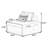 40.55"Cream Microfiber Modular Storage Single Convertible Sofabed Couch