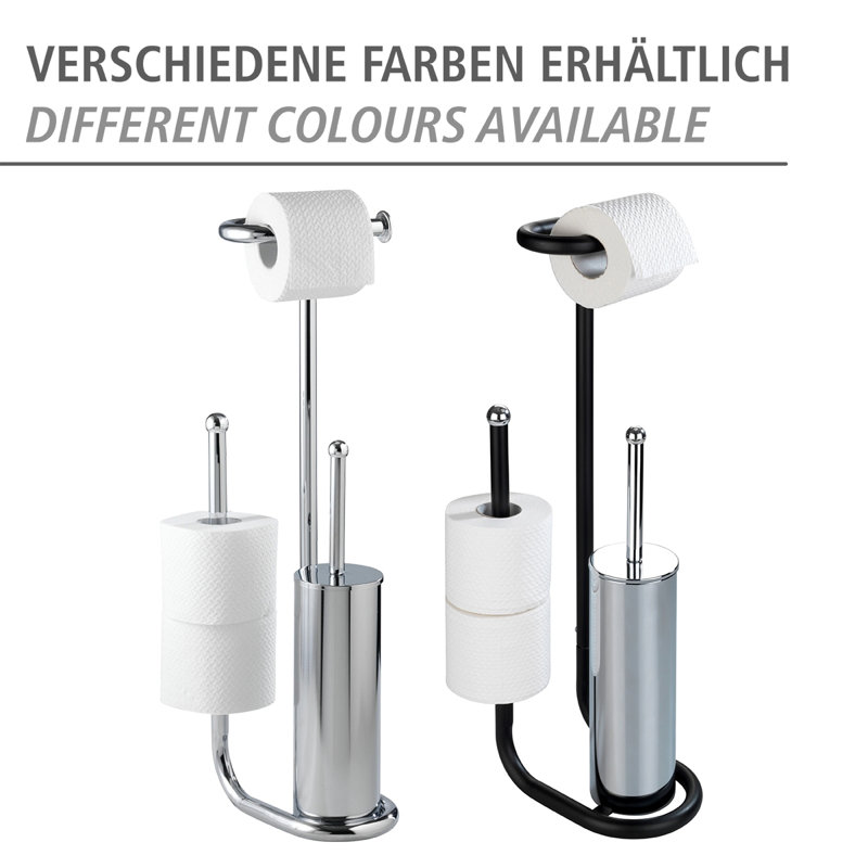 Universalo Freestanding Toilet Roll and Brush Holder