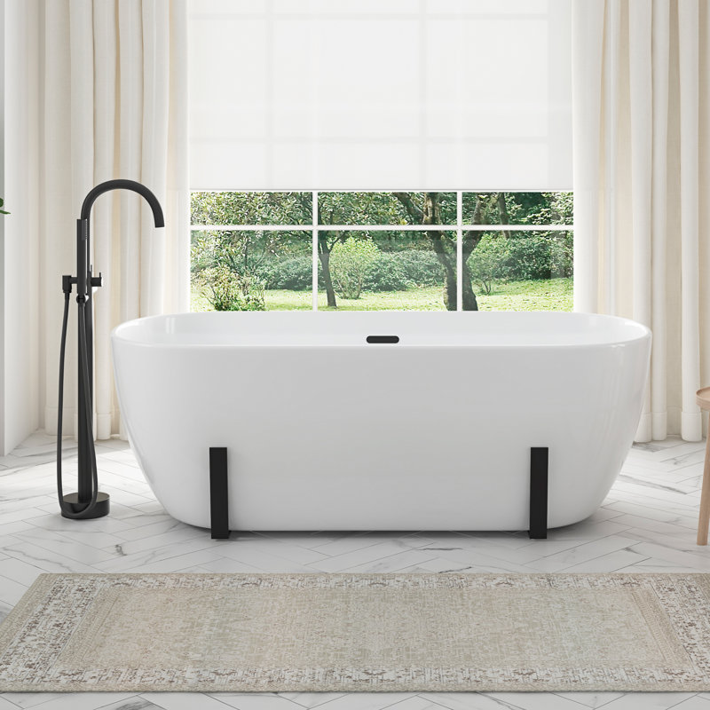 Baignoire de trempage autoportante en acrylique