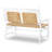 Country Living Vintage Market Rush Seat Bench