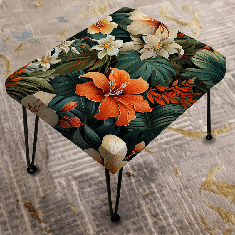 Repose-pieds Tropical Greens Warm Earth Tones III - Tropical