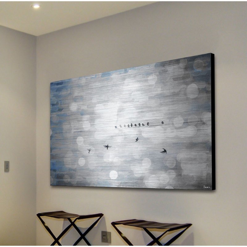 « hanging out », reproduction d’art sur aluminium brossé, 40 po x 60 po