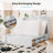 Murphy Bed Queen With Mattress,Modern Cabinet Bed With Storage Drawer & Usb Charging Station, Solid Wood-1300036320