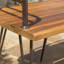 Banc industriel en bois et métal Zion